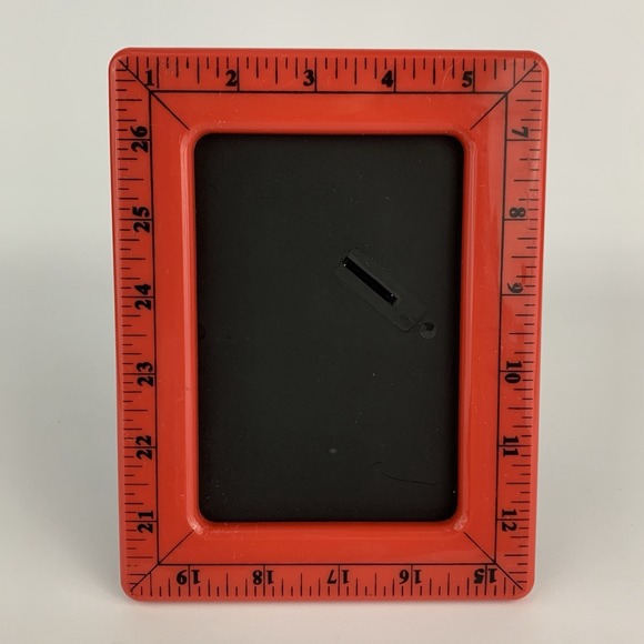 Other - Vintage Plastic Red Ruler Novelty Picture Frame Teacher Student Artist 4x5.75"